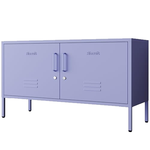 Aiasuit Purple Metal Accent Cabinet Locker with Lock